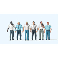 Preiser - 1:72 6 Walking Businessmen Casual - 72412