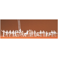 Preiser - N 20 Unpainted Fireman & Accessories - 79004