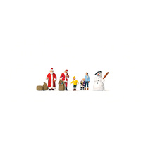 Preiser - N Santas, Children, Snowman - 79226