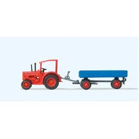 Preiser - N Hanomag Tractor & Trailer - 79502