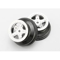 Traxxas - 1/16 Slash Wheels satin chrome beadlock 2pc (7072)