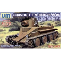 UM-MT 1/72 T-3 CHRISTIE - US MEDIUM TANK Plastic Model Kit