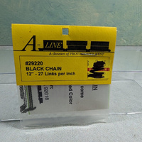 Walthers - HO 12"Black Chain 27 Links/inch