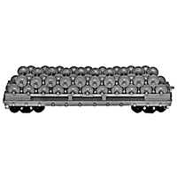 Walthers - HO 40 Wheel Flat Car with Load Kit