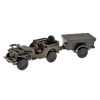 Walthers - HO Jeep With Covered Trailer US Army