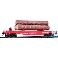 Walthers - HO Trainline Log Dump Car w/Logs CP