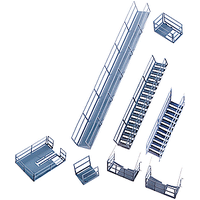 Walthers - HO Cornerstone Kit Platforms and Stairways - Etched Brass