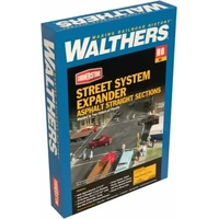 Walthers - HO Cornerstone Kit Asphalt Street System-Straights(10)