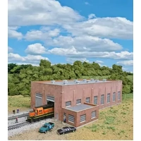 Walthers - N Cornerstone Kit 2-Stal 130'Brick Diesel House