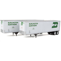 Walthers - HO 40'Trailer BurlNthn Freight (2 pack)