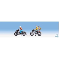 Walthers - HO Motorcyclists 3 Figs.2Bikes